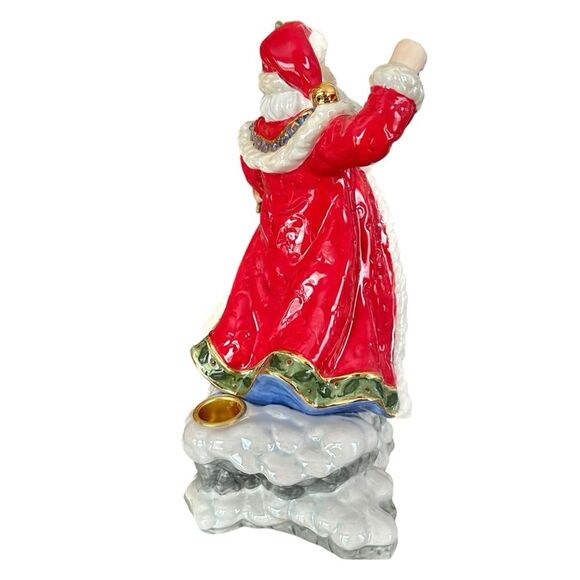 Christopher Radko Hand-painted Glorious Santa Candleholder Centerpiece - Picture 8 of 15
